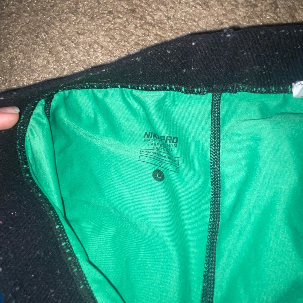 Nike Pro Black and Teal leggings